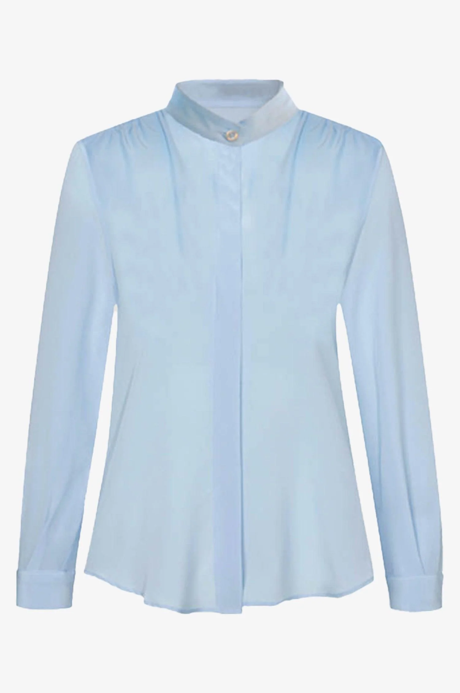 Seidenbluse Anette in Stahlblau - Image 3