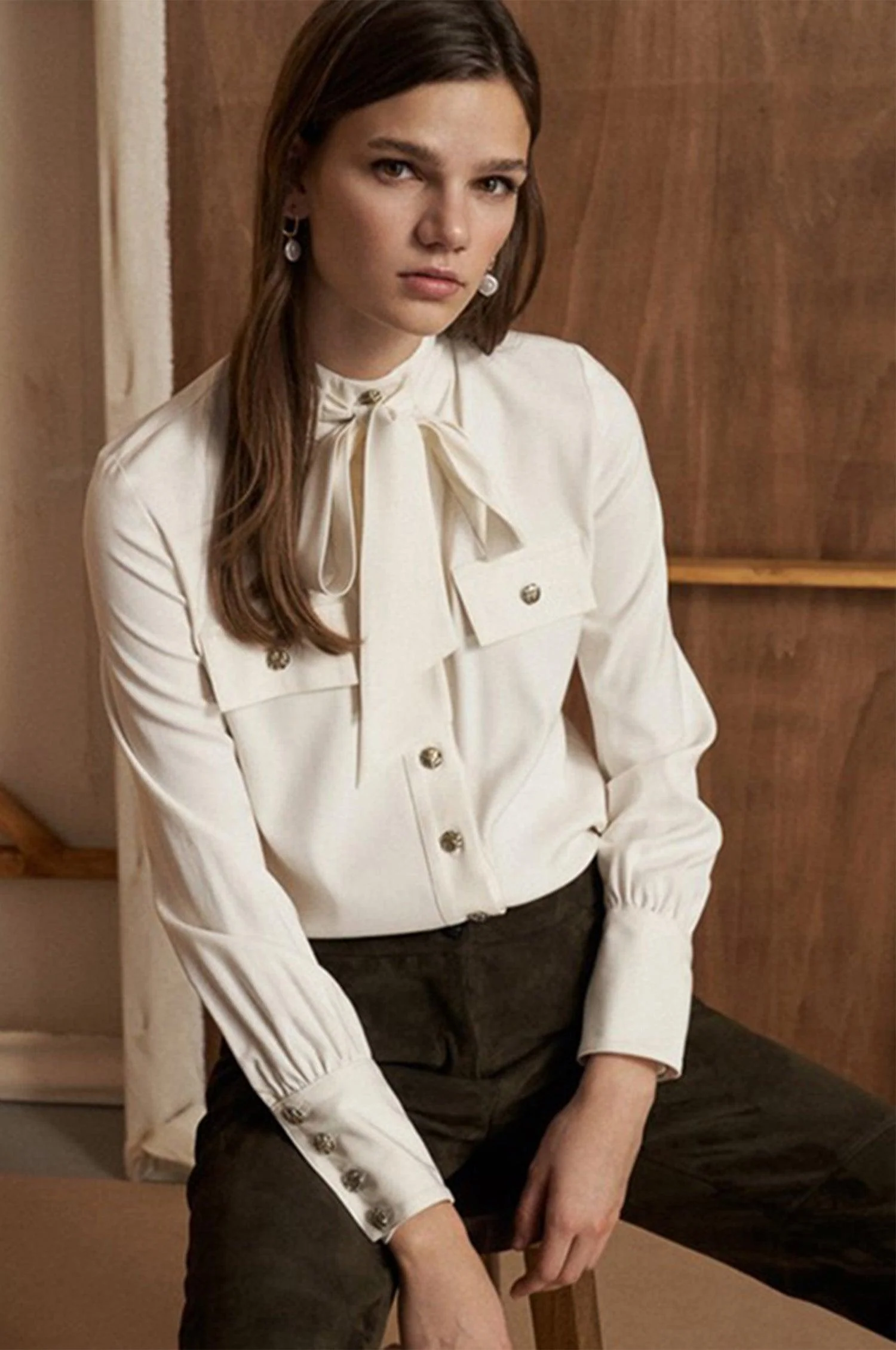 Bluse Blake in Ivory - Image 2