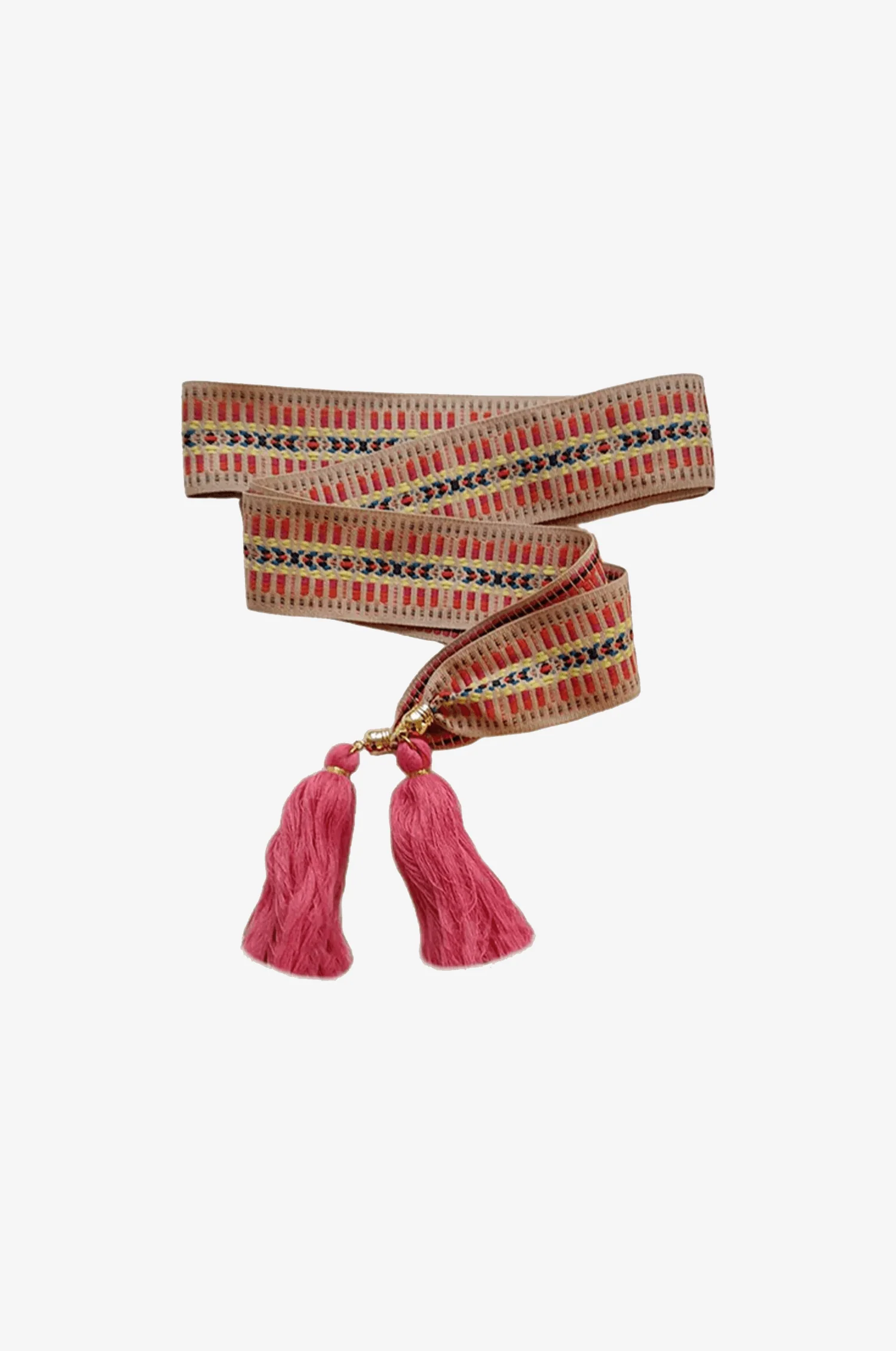 Boho Gürtel in Pink/Gelb/Blau