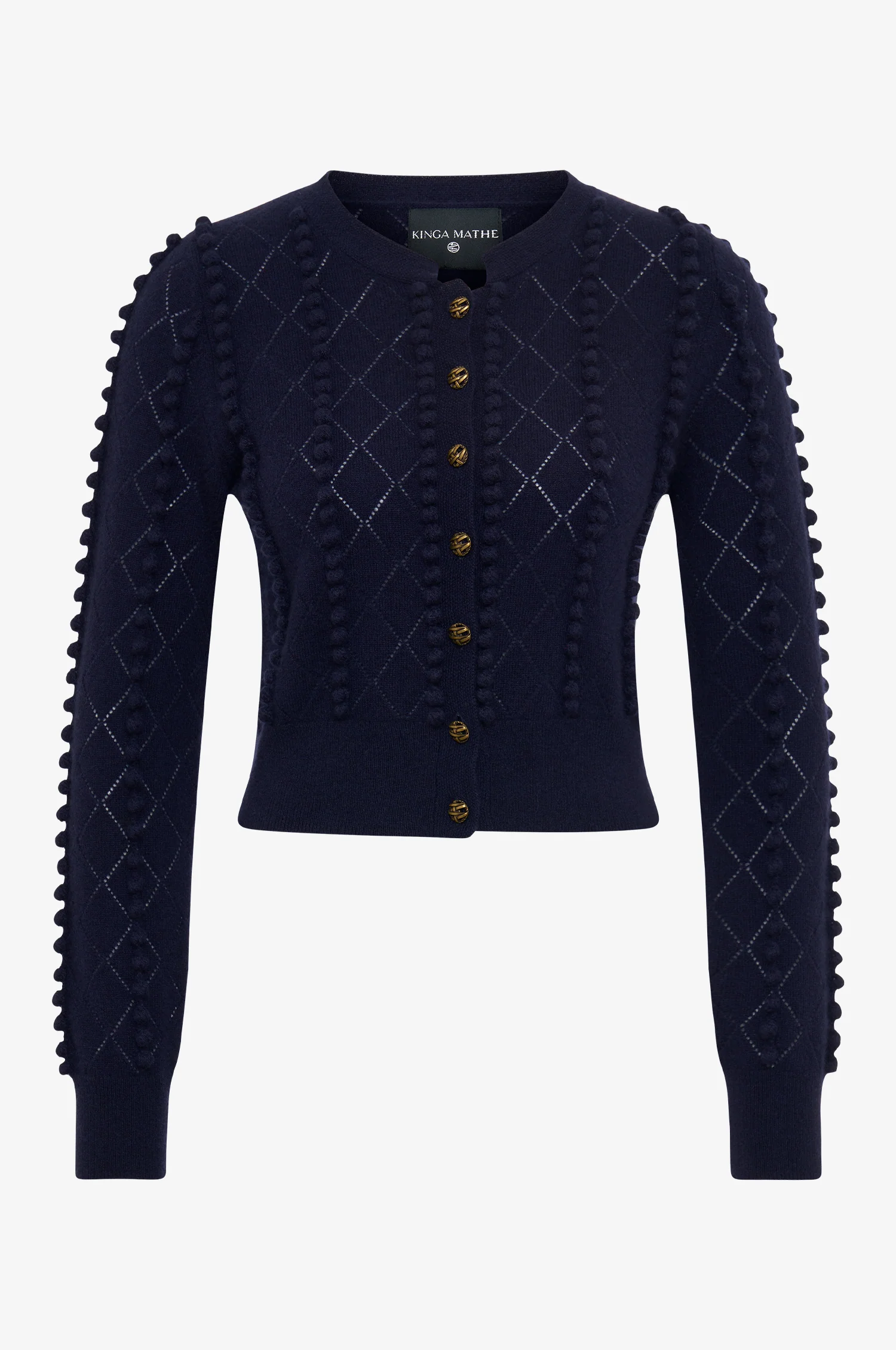 Cashmere Strickjacke Amalia in Nachtblau