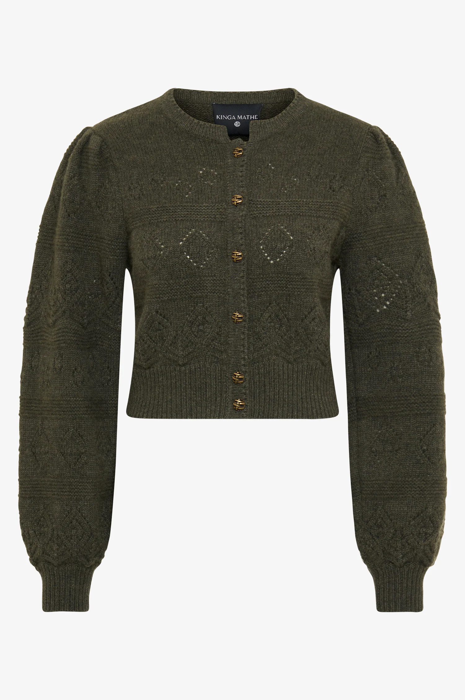 Cashmere Strickjacke Dakota in Olive