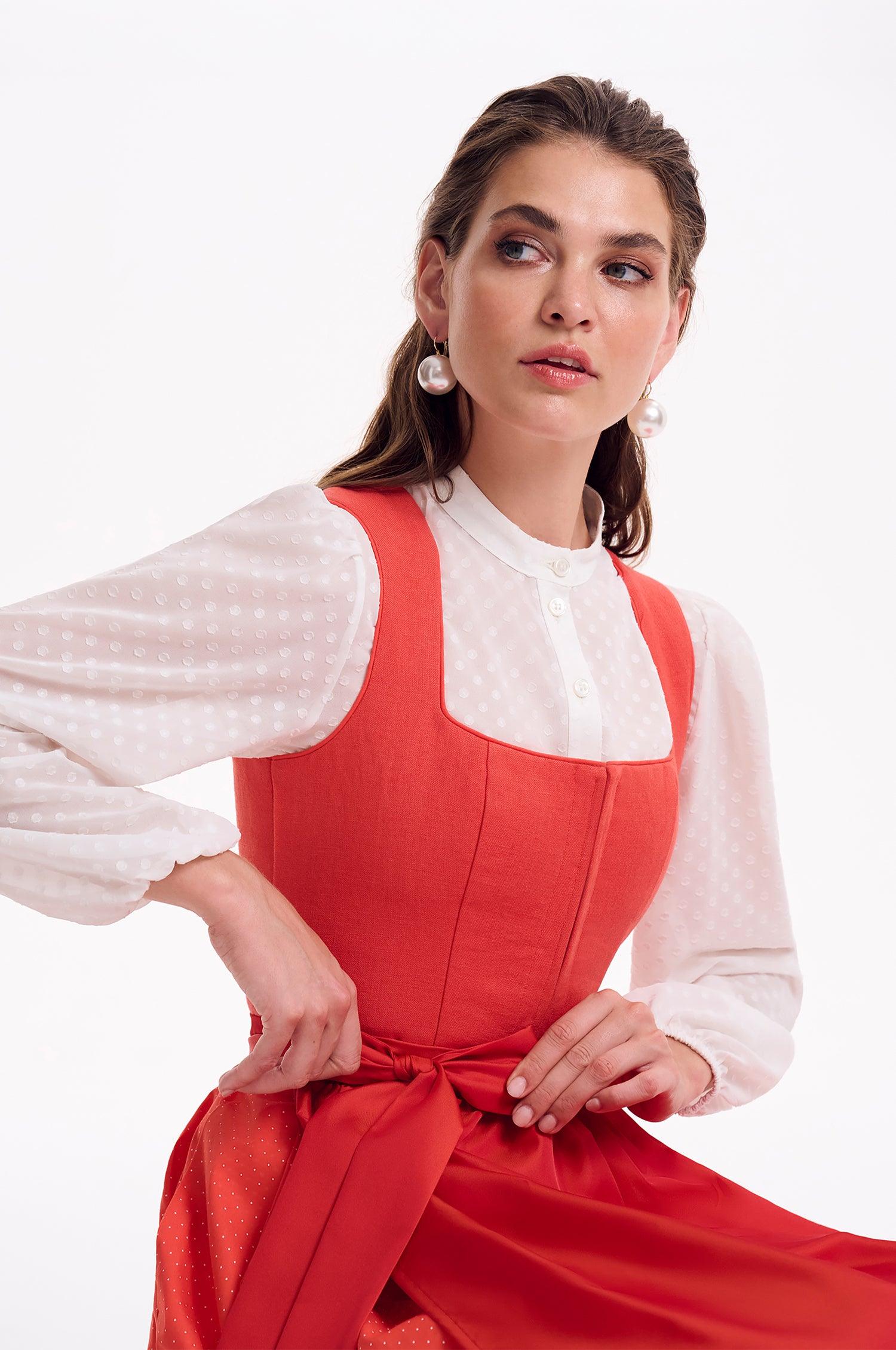 Dirndl Adri in Coral - Image 4