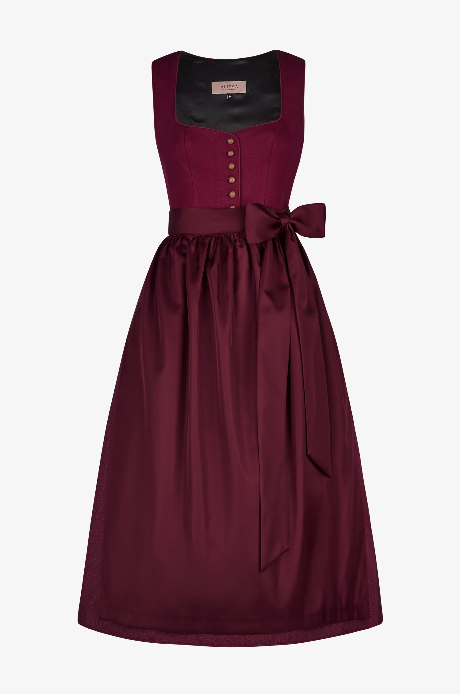 Dirndl Nora in Weinrot - Image 3