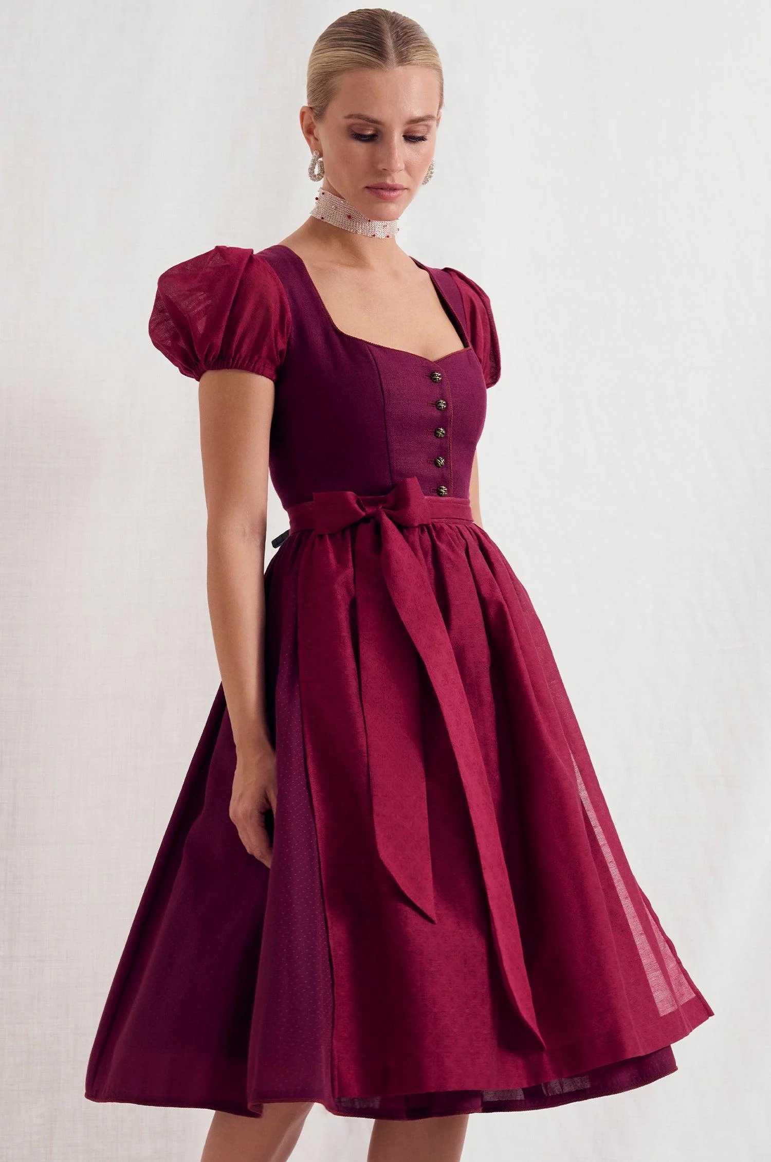 Dirndl Sanremo in Burgundy - Image 4