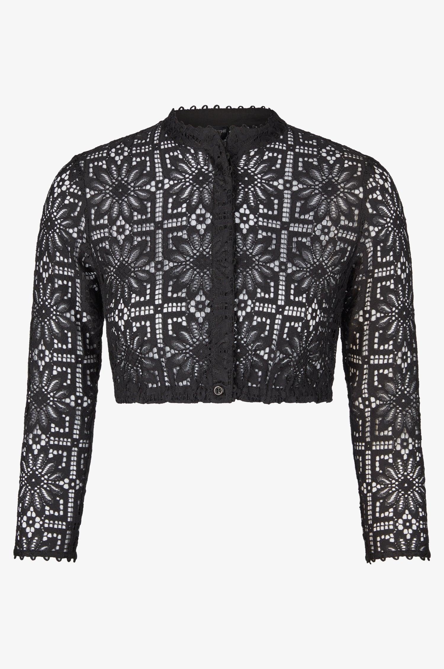 Dirndlbluse Evelyn in Schwarz