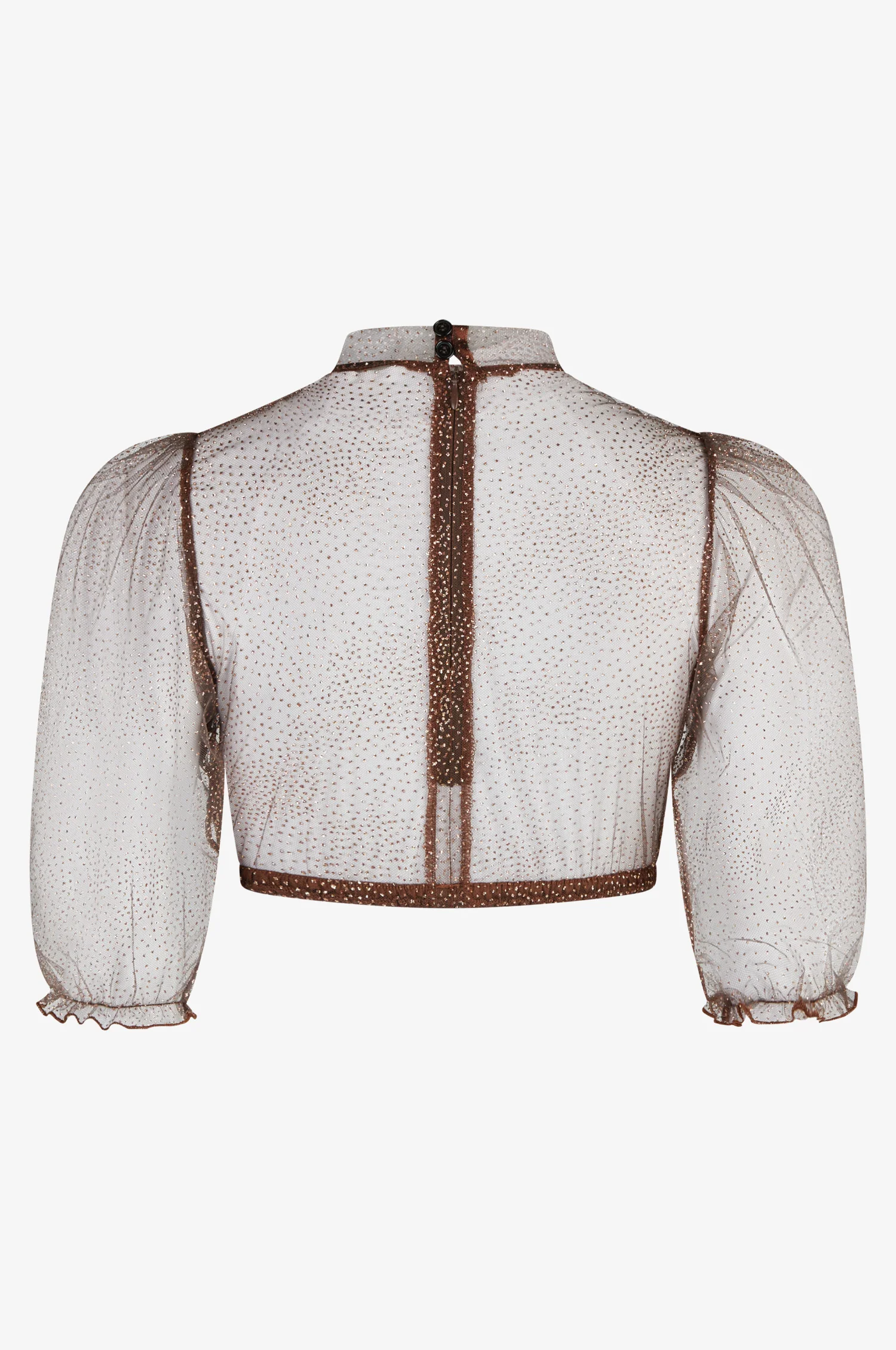 Dirndlbluse Evi in Mocca - Image 2
