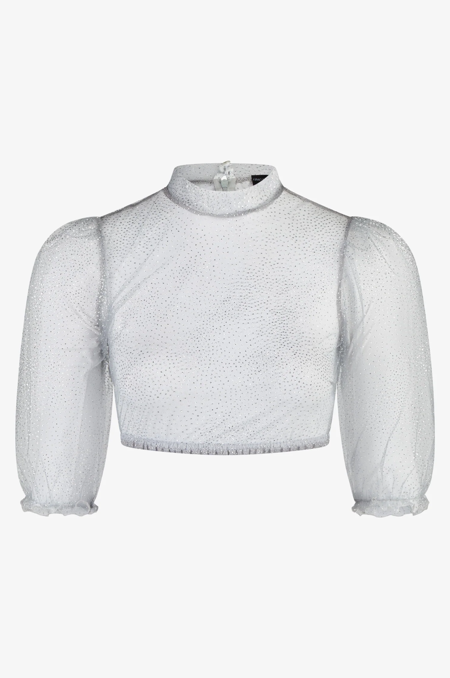 Dirndlbluse Evi in Silber