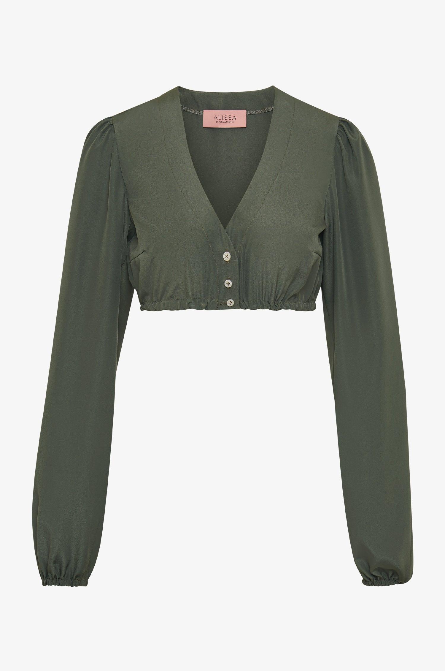Dirndlbluse Lea in Olive