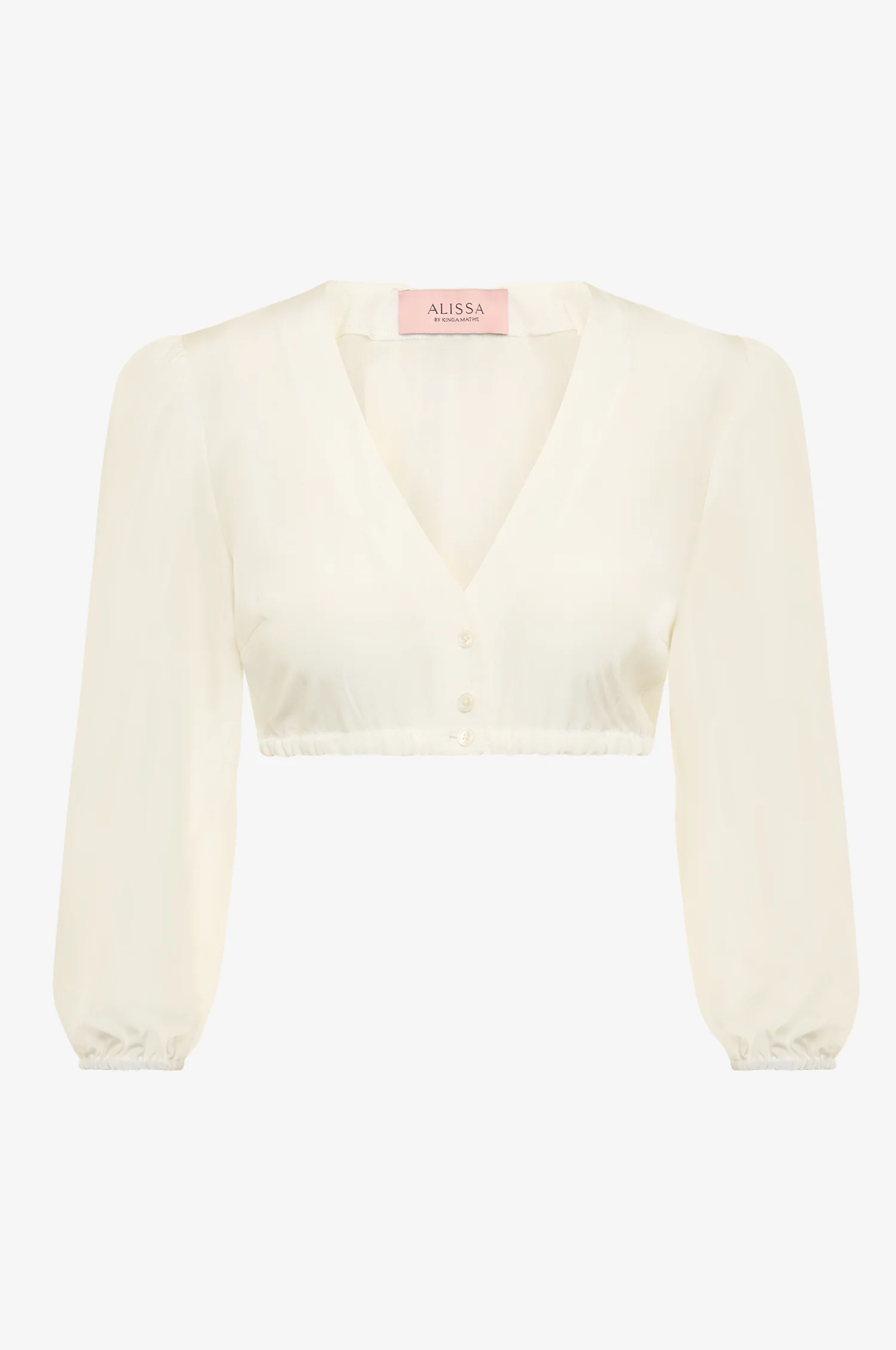Dirndlbluse Lea mit Dreiviertelarm in weiß