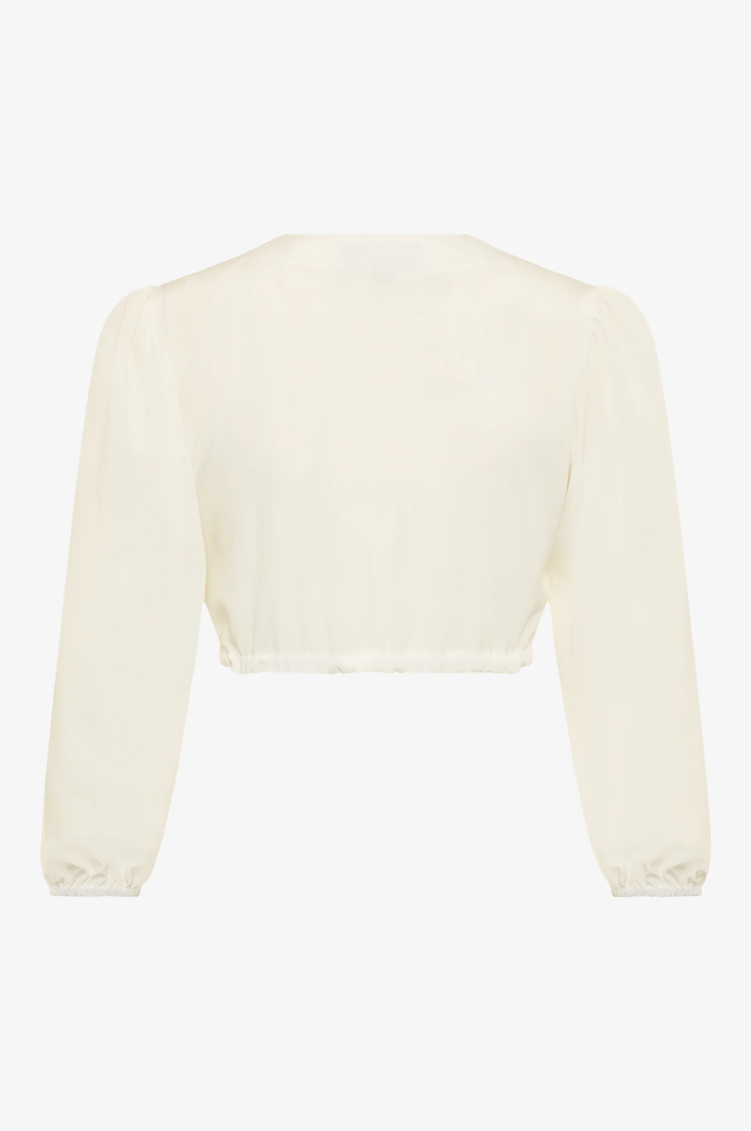 Dirndlbluse Lea mit Dreiviertelarm in weiß - Image 2