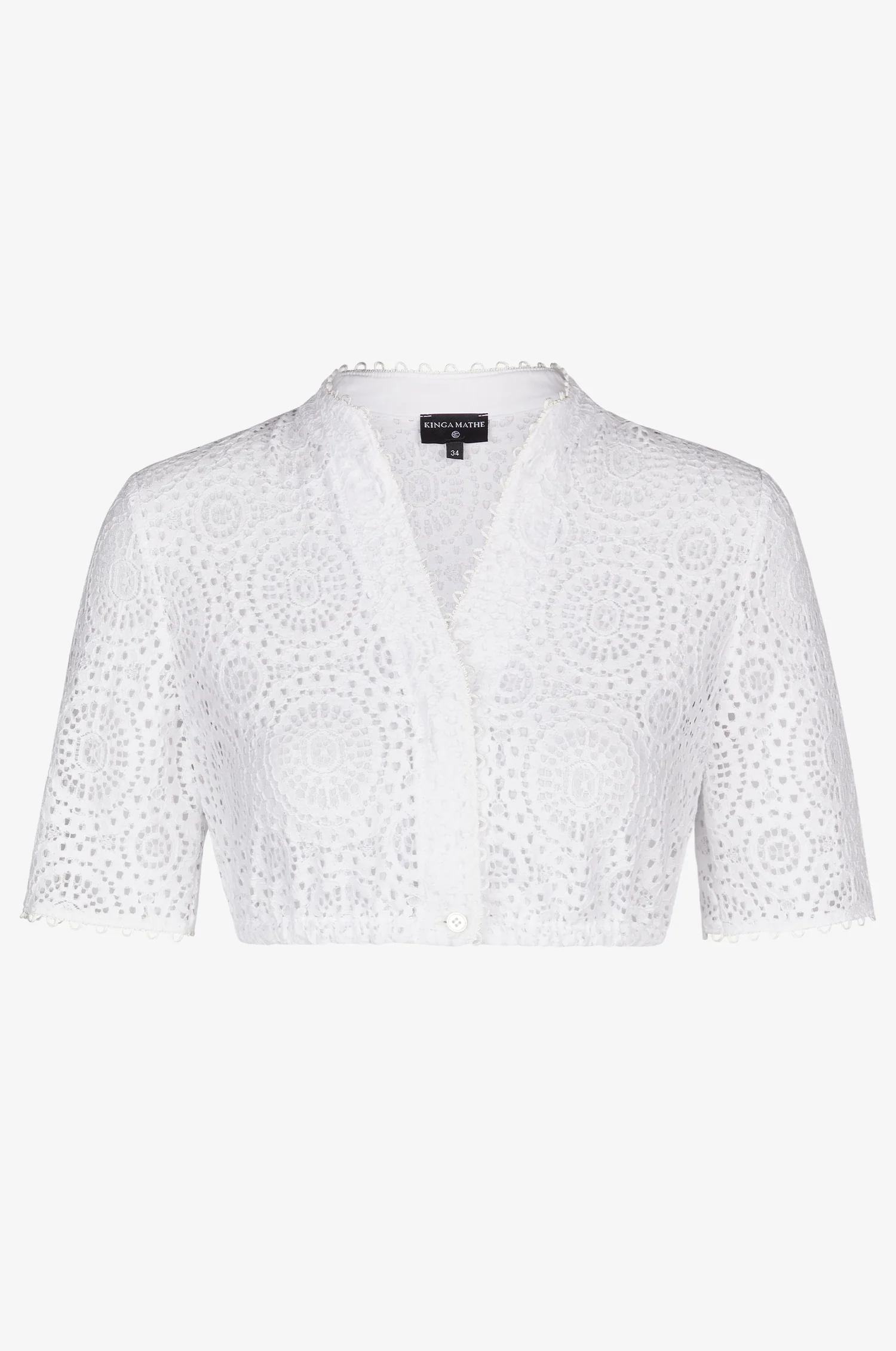 Dirndlbluse Suri mit Halbarm in weiß