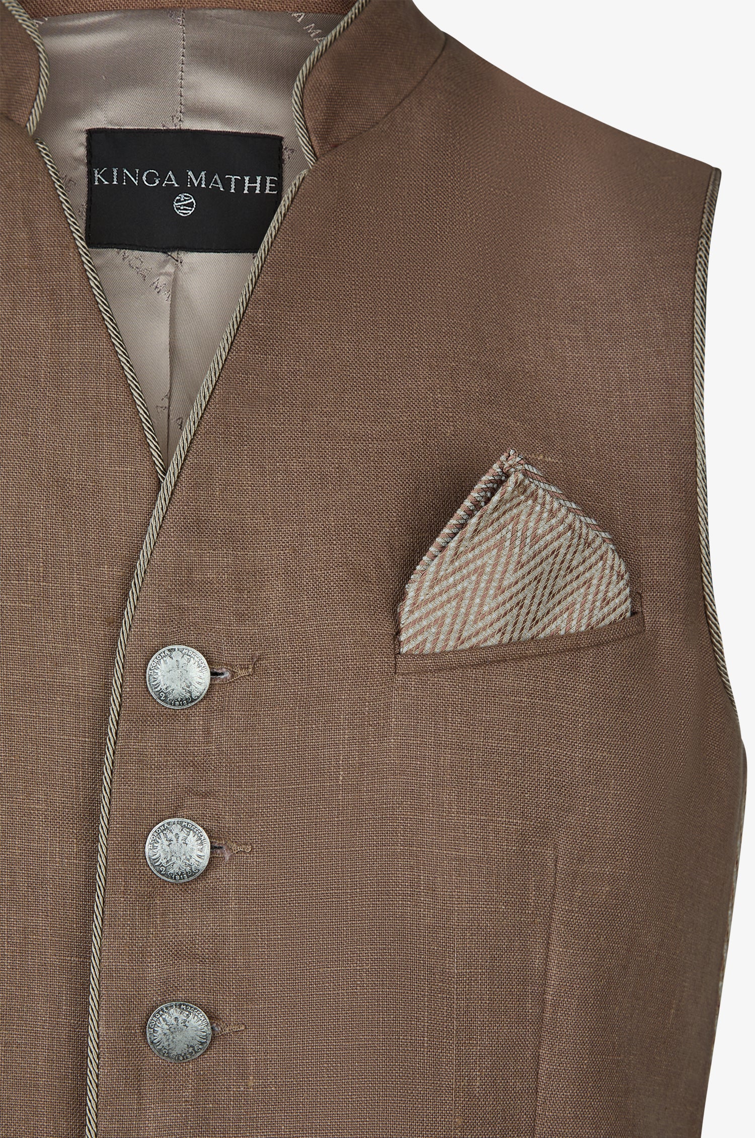 Trachtenweste Henry in Nougat - Image 5