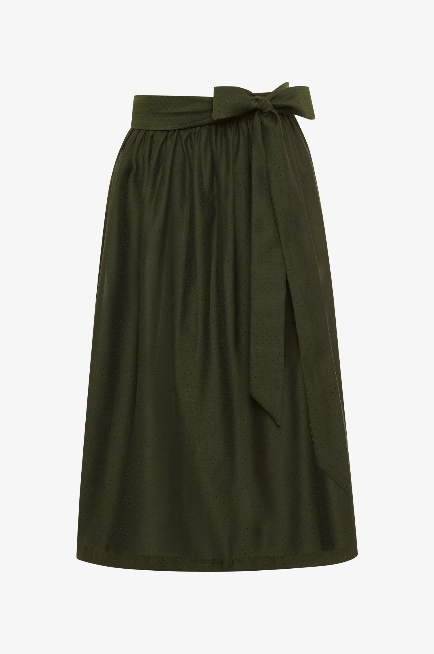 Glanzschürze Heidi in Olive - Image 2