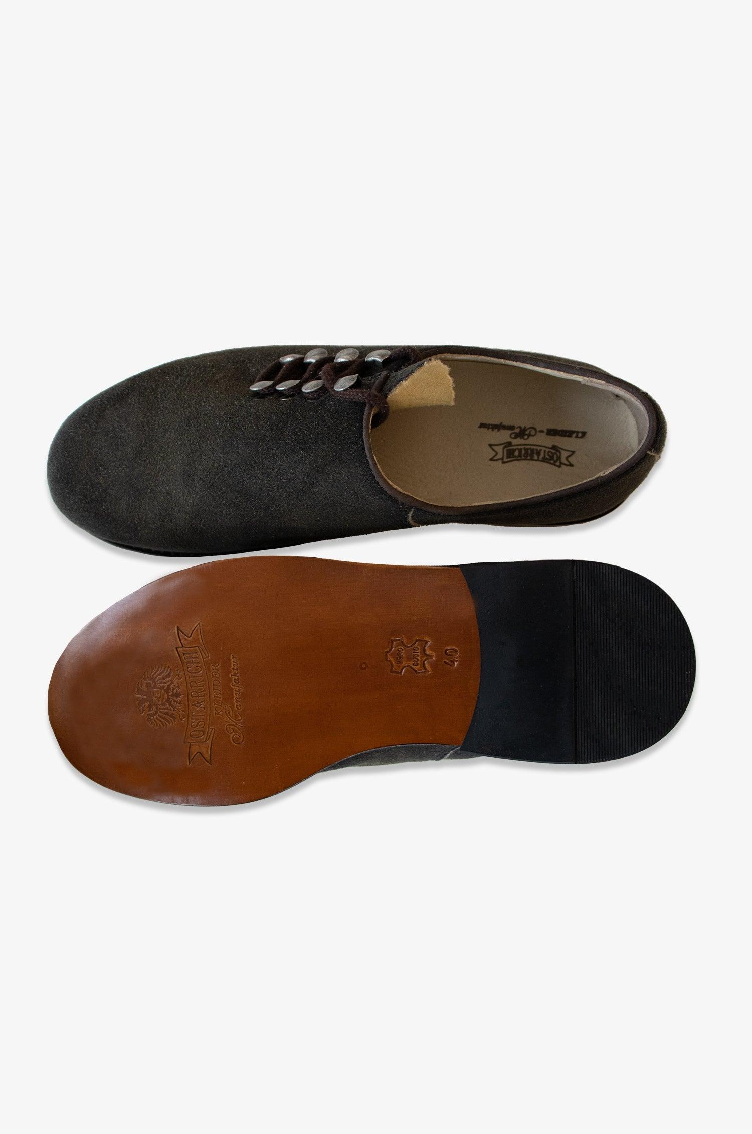 Veloursleder Trachtenschuhe mit seitlicher Schnürrung - Image 5