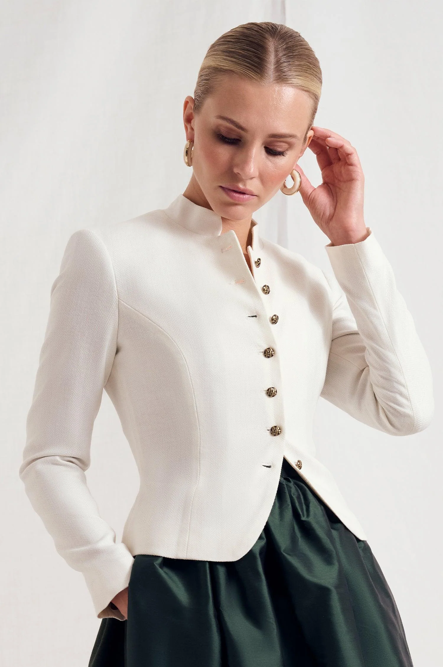 Trachtenjacke Valentina in Ivory - Image 4