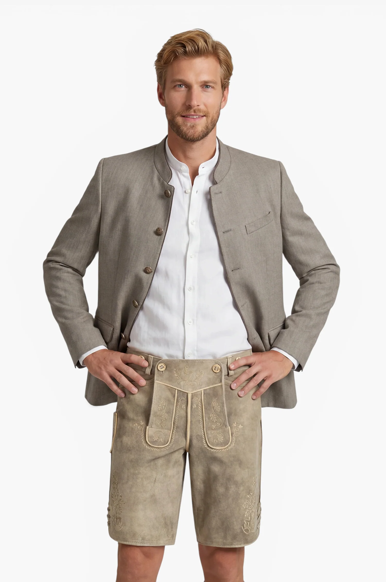 Janker Jakob aus Leinen in Olive