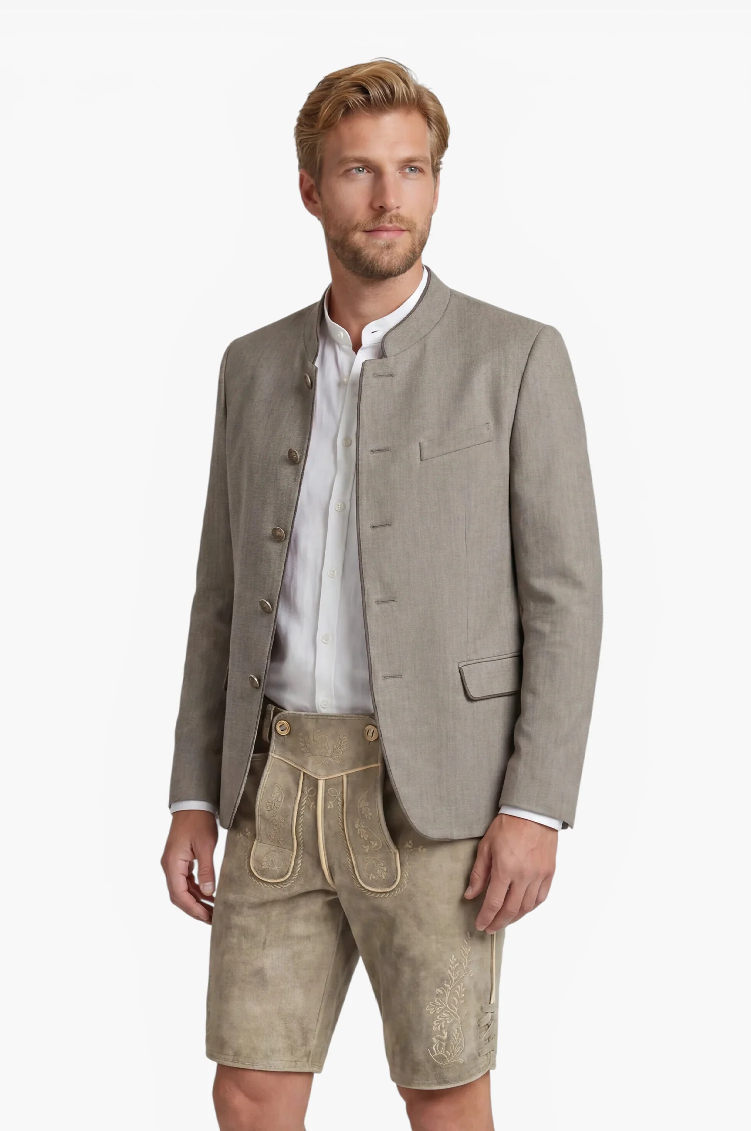 Janker Jakob aus Leinen in Olive - Image 2