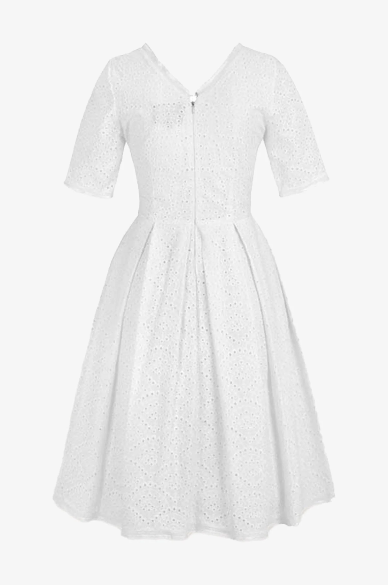 Baumwoll-Kleid Kloe in Weiß - Image 4