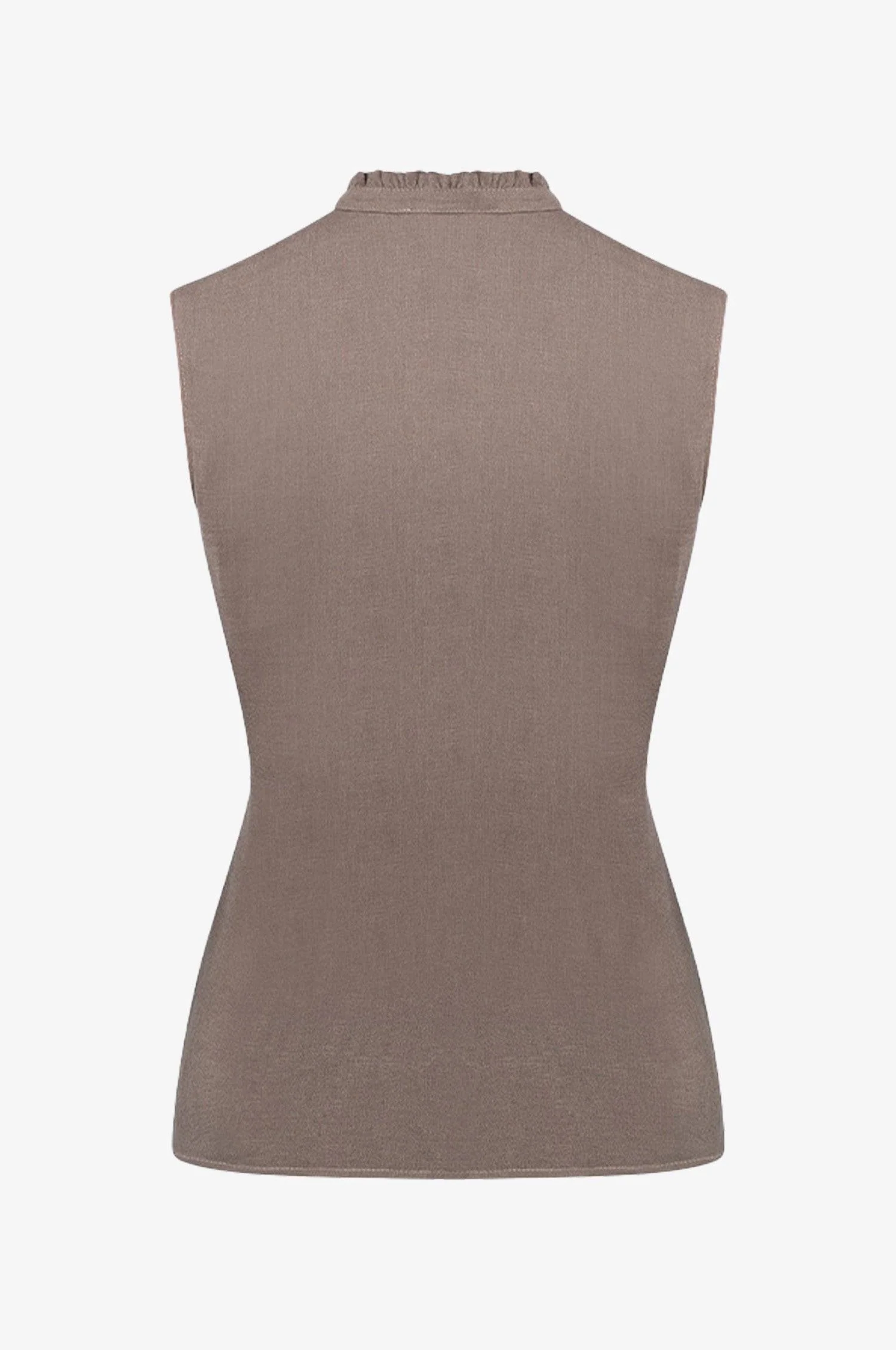 Leinenbluse Hanna in Taupe - Image 2