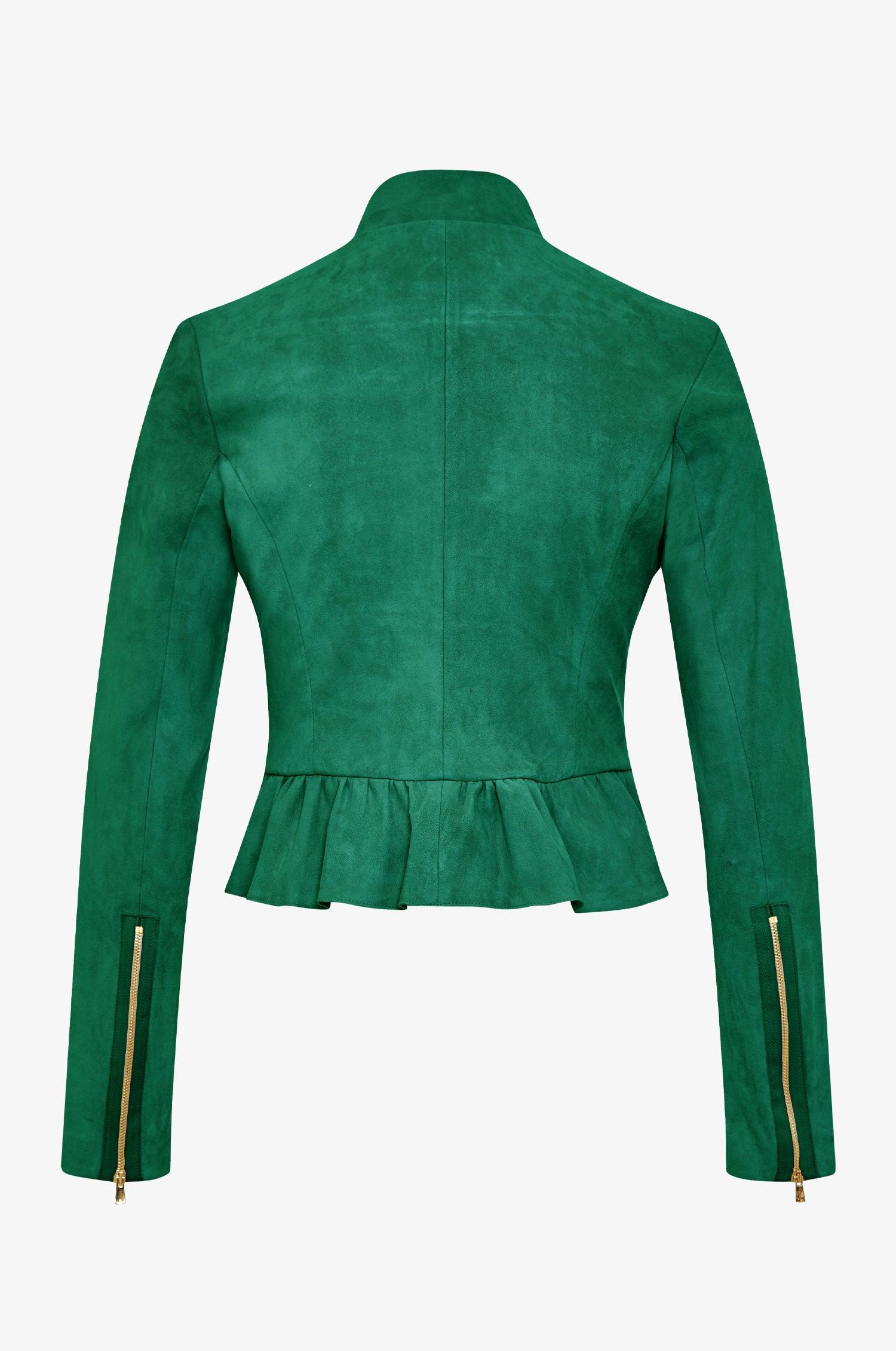 Lederjacke Sybille in Greenery - Image 2