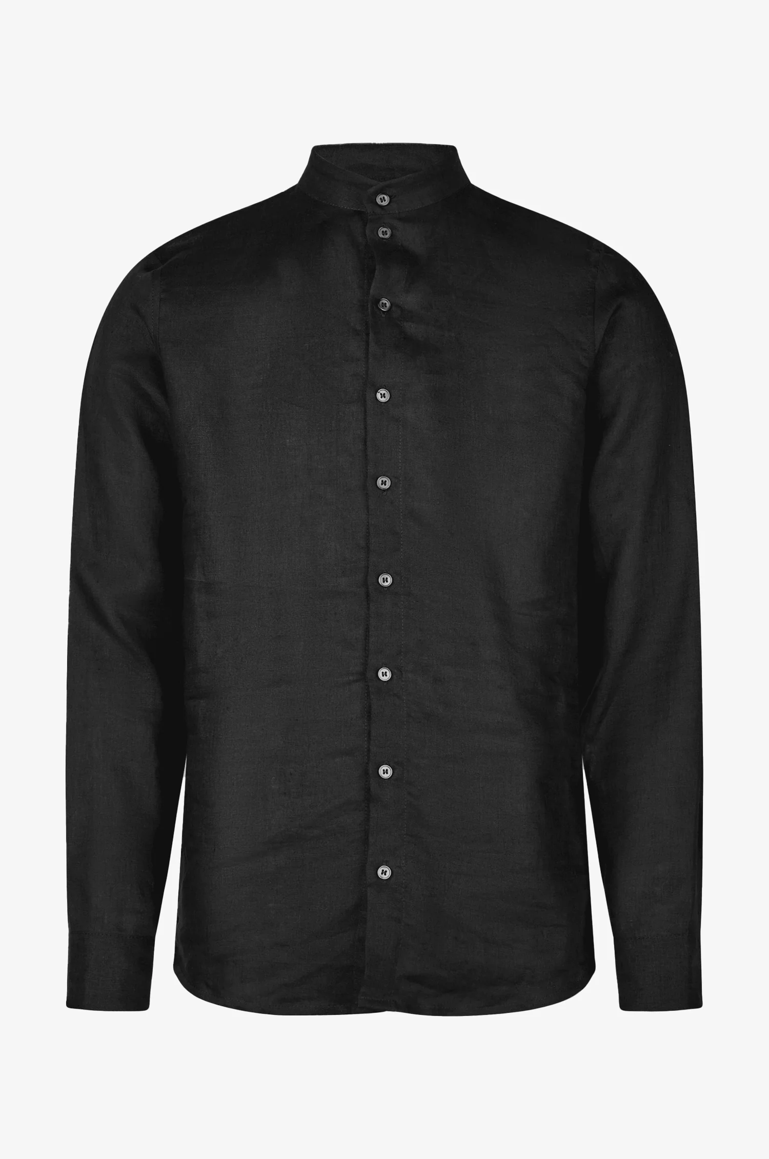 Leinenhemd Leo in Schwarz - Image 3