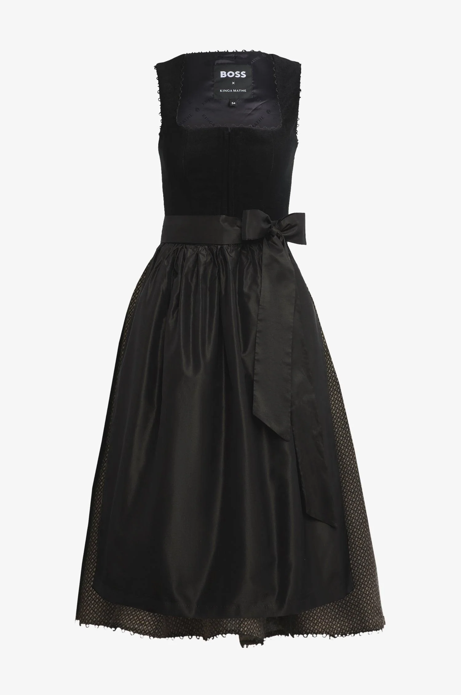 Samtdirndl BOSS in Schwarz
