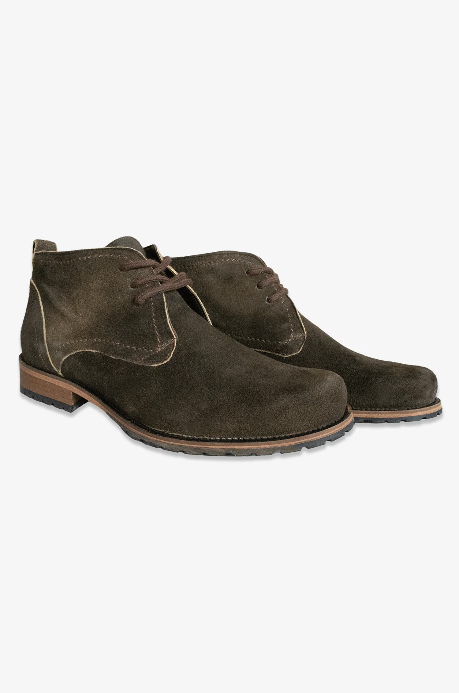 Veloursleder Trachtenschuhe in Olive - Image 4