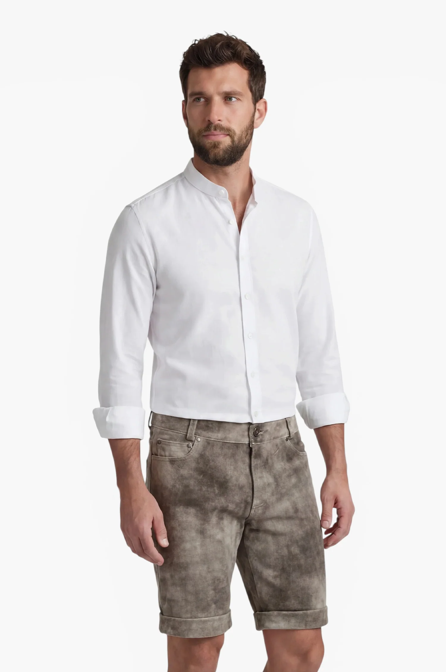 Ziege Lederhose Filip in Mocca - Image 2