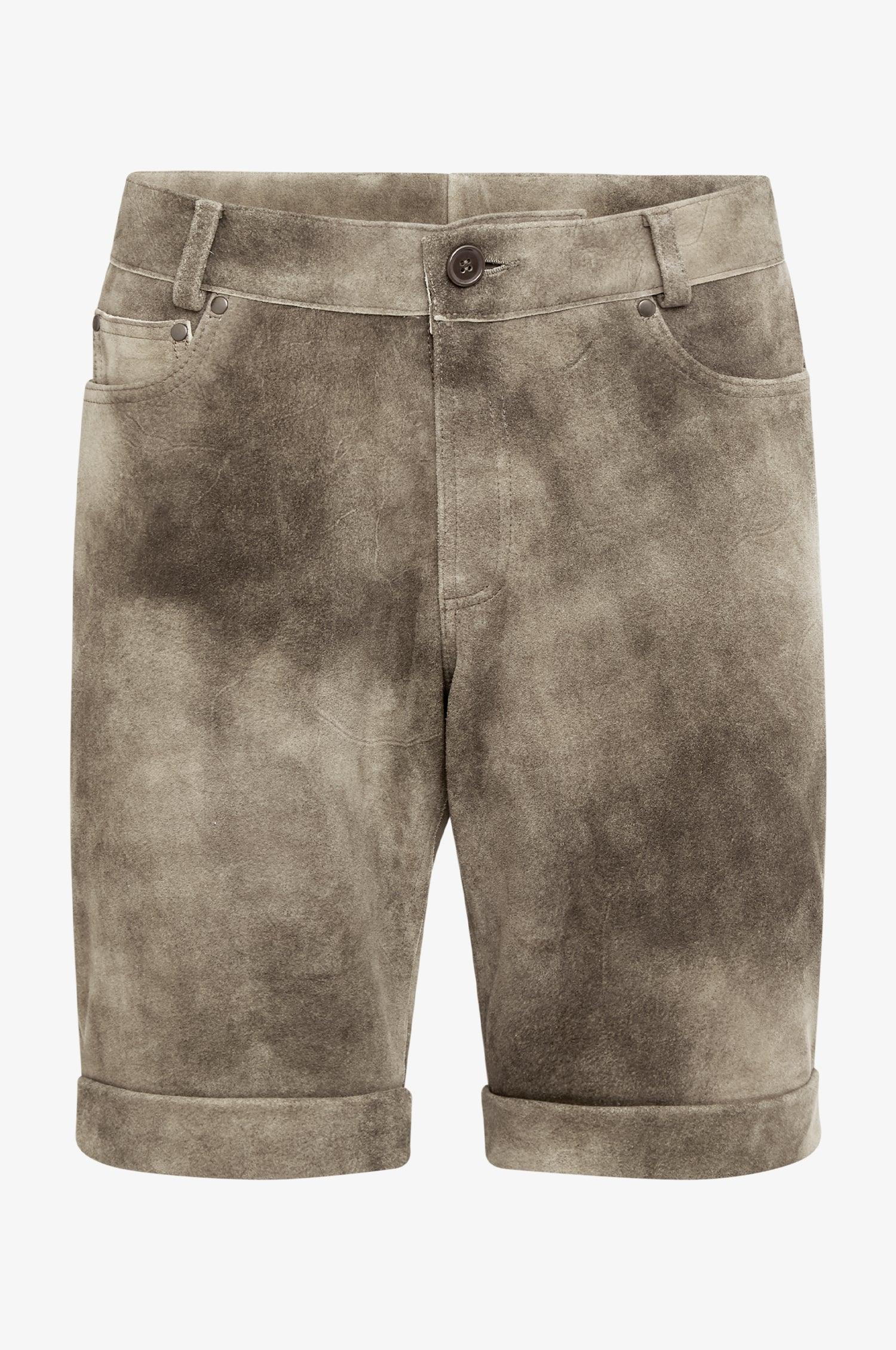 Ziege Lederhose Filip in Mocca - Image 3