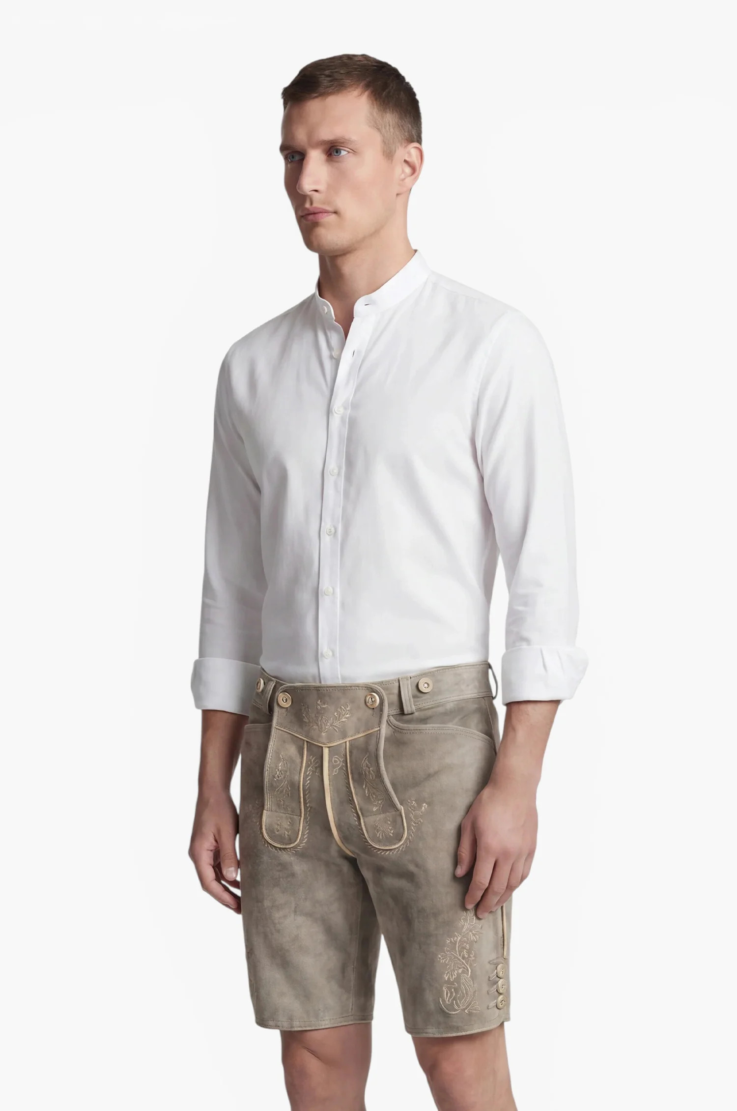 Ziegen Lederhose Franz in Creme - Image 2