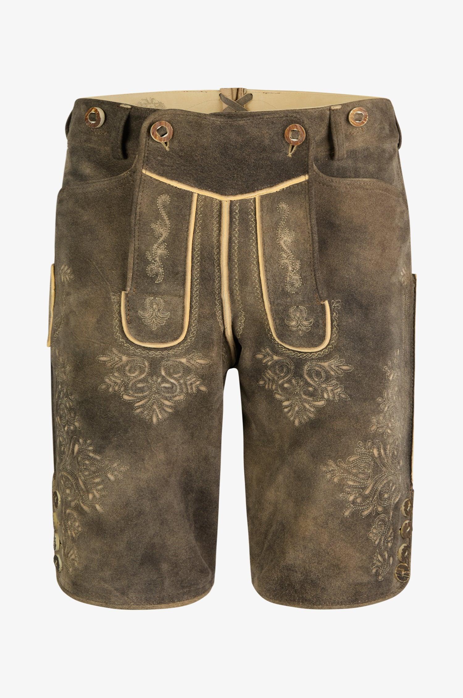 Ziegen Lederhose Kaiser in Old Grey - Image 3
