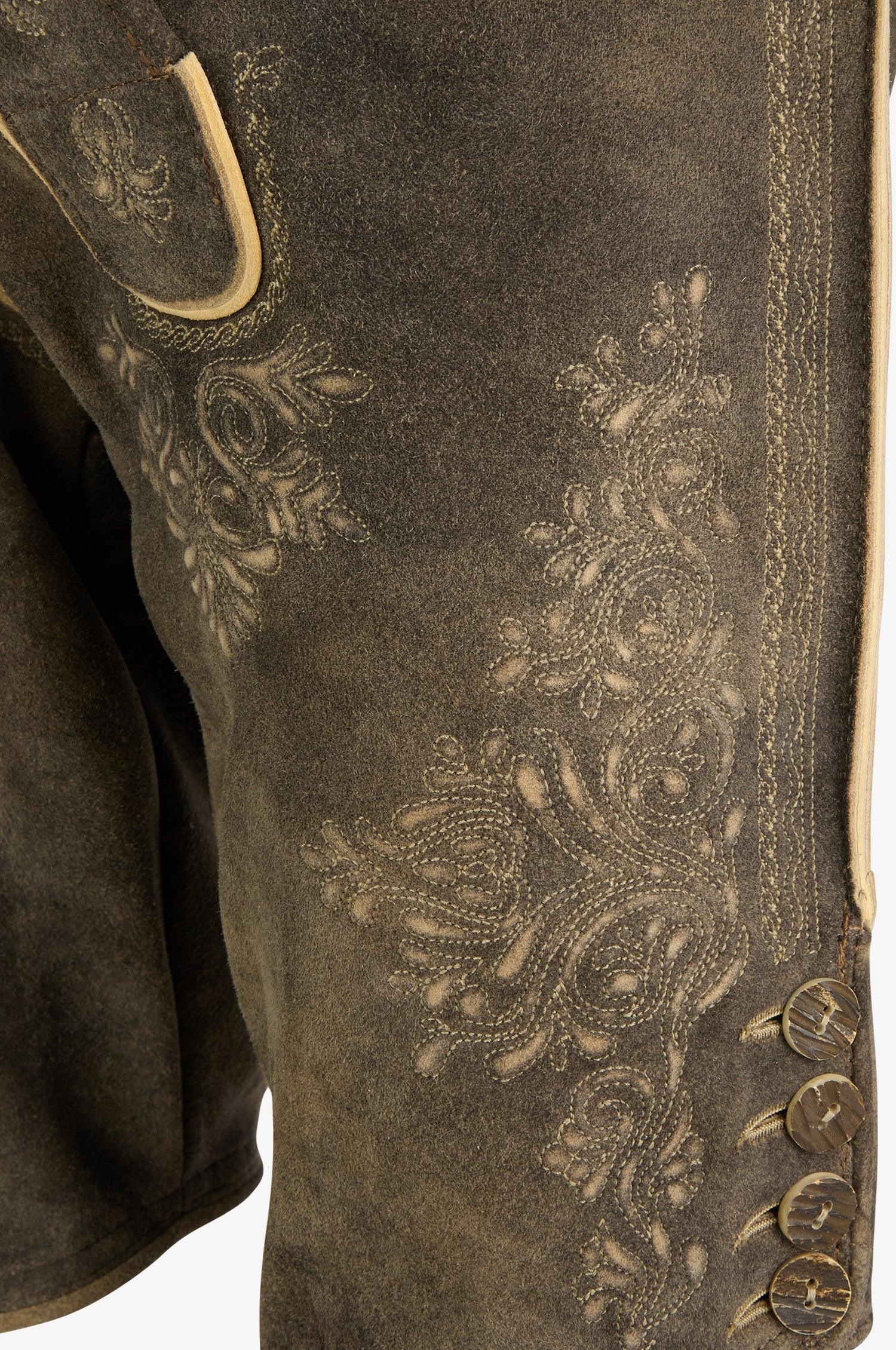 Ziegen Lederhose Kaiser in Old Grey - Image 5