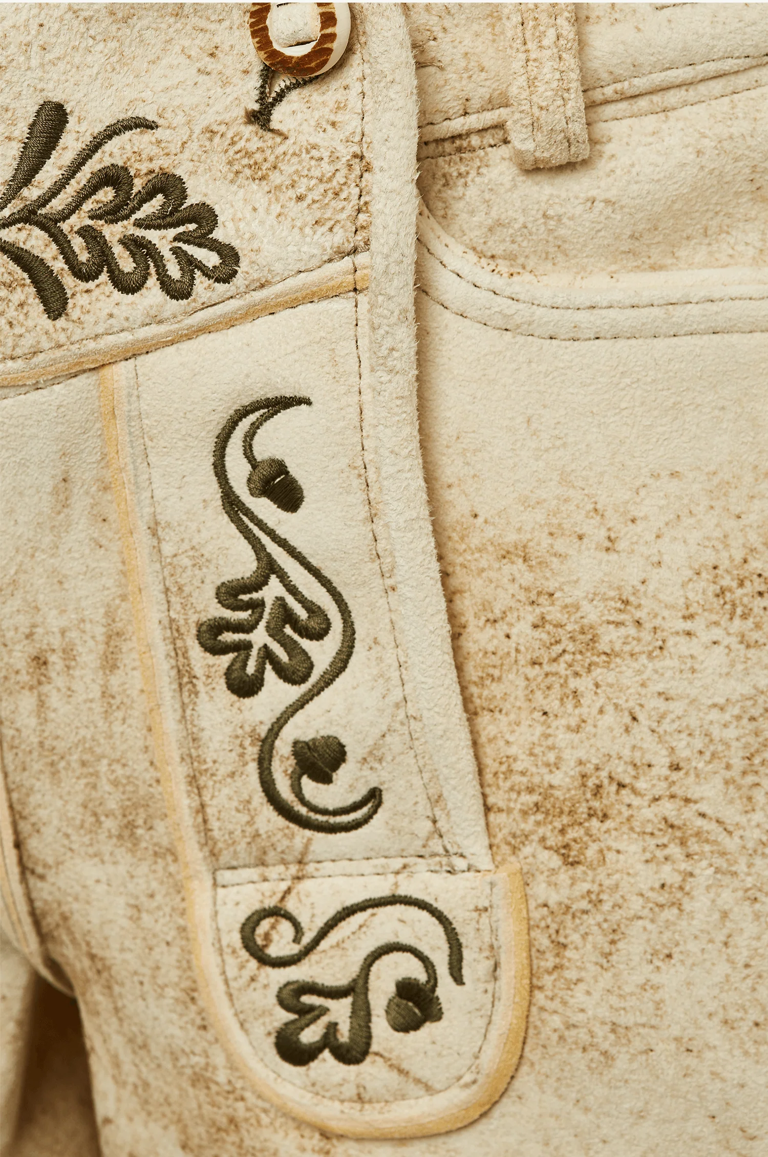 Ziegen Lederhose Ludwig in Champagner - Image 3